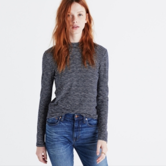 Madewell | Mock Neck Jersey Knit Long Sleeve crewneck‎ XS - Picture 1 of 9